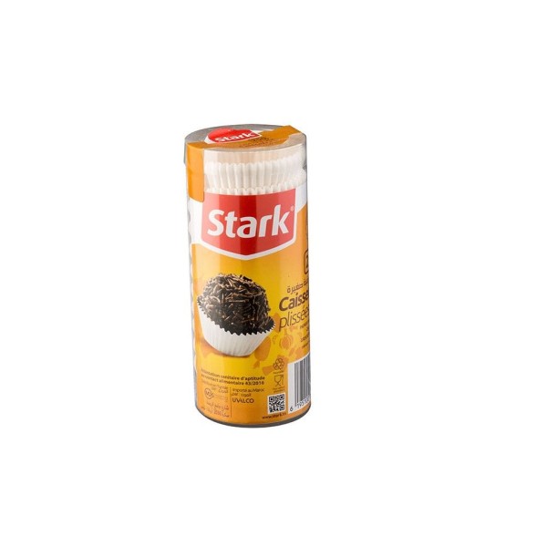 250 CAISSETTES PLISSEES BLANCHES N°8 STARK