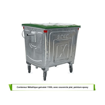 Conteneur à 4 roues en Tôle...