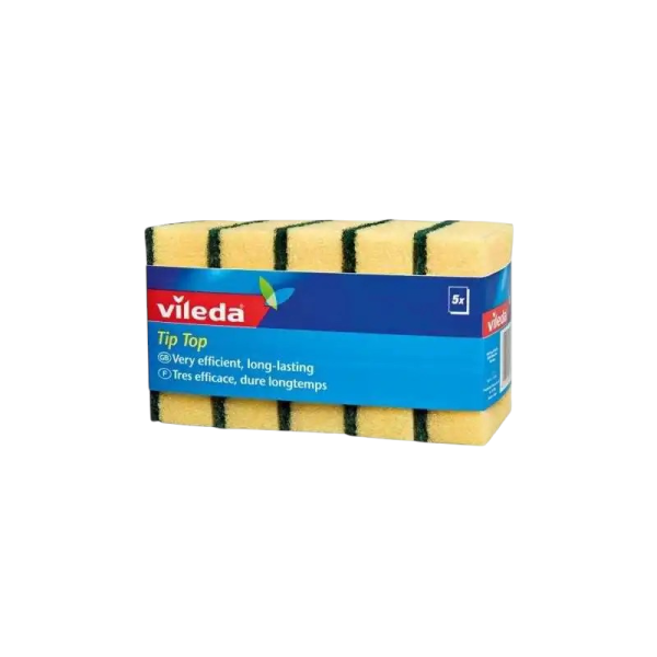 LOT DE 5 EPONGES À VAISSELLE MOUSSE TIPTOP