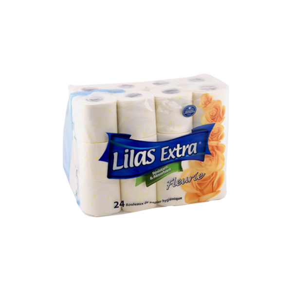Papier hygiénique 24 rouleaux Lilas extra fleurie