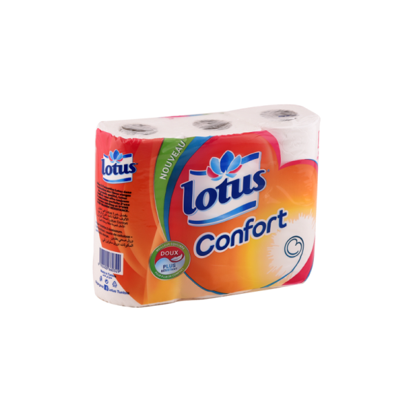 Papier hygiénique 6 rouleaux Lotus confort