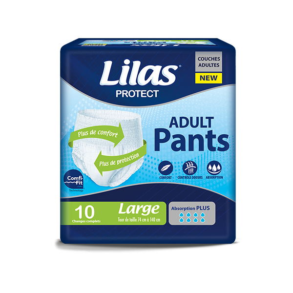 Lilas Pants Couche Adulte Large 10PCS