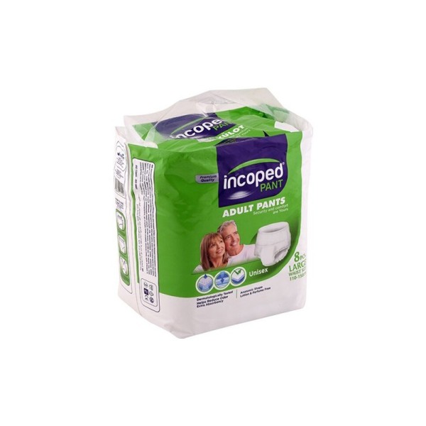 Incoped Couche culotte Adulte Large 8PCS