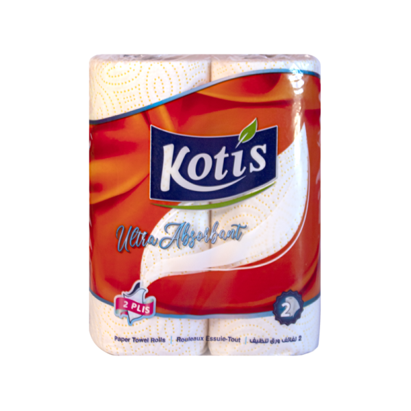 Essuie tout kotis 2 rouleaux Colorée
