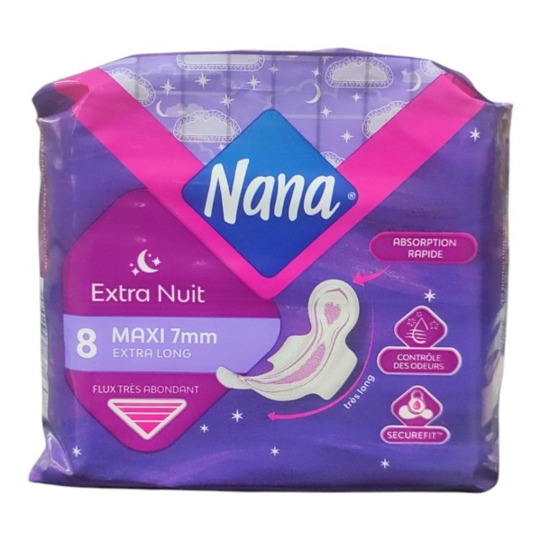 Nana Serviette hyg Fem Extra Nuit 7MM
