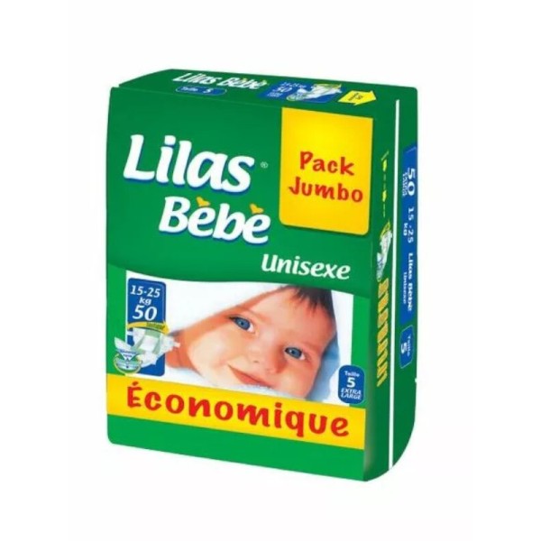 Lilas couche Bébé jumbo T5 (15-25) 50Pcs