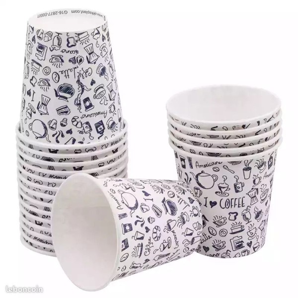 50 Gobelets en carton 12CL
