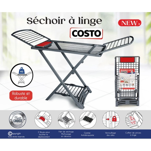 Sèchoir à Linge Gris