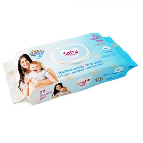 Lingetttes Bébé Softy clean 72Pcs
