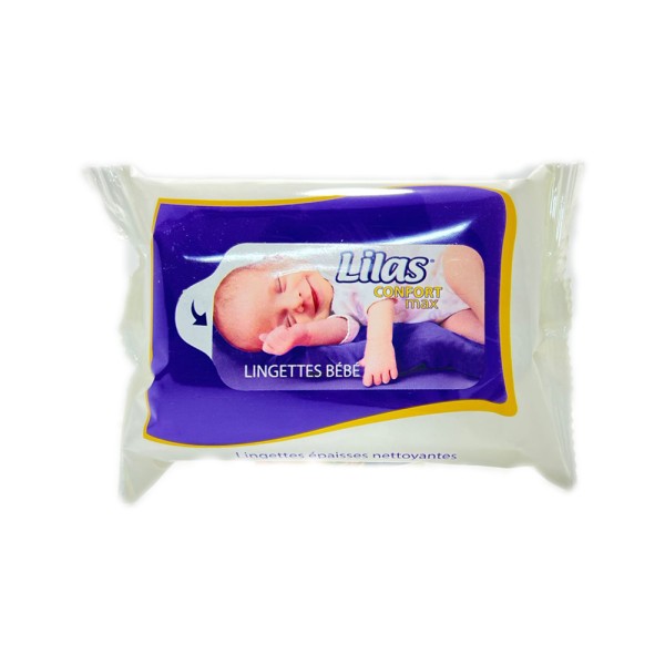 Lingettes Bébé Lilas confort max 72Pcs