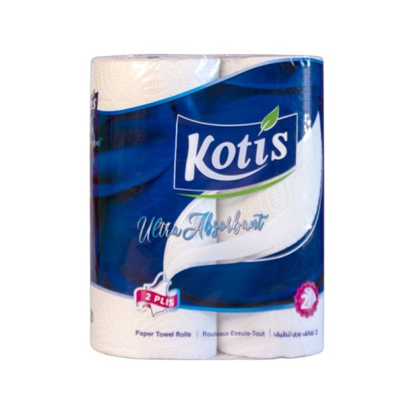 Essuie tout kotis 2 rouleaux Blanc