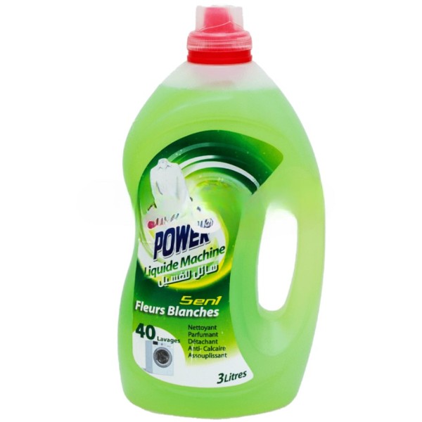 Liquide machine Compact power Fleurs blanches 3L