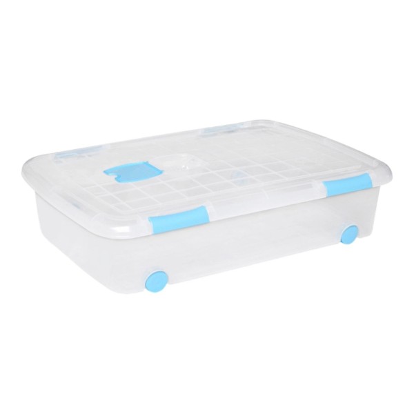 Rangement sous lit 45L transparent