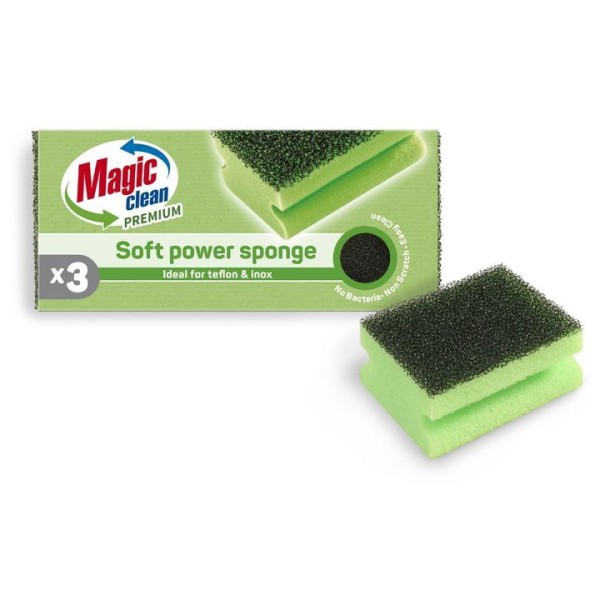 Éponge Douce Inox 3Pcs Magic Clean