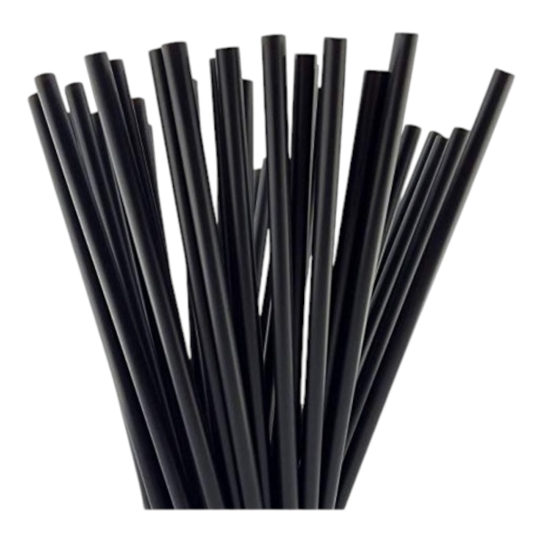 Paille Large Noir lot de 100