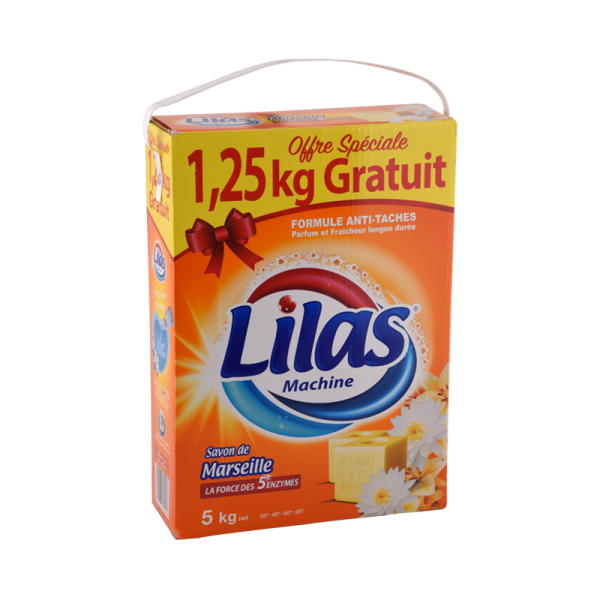 Poudre machine Lilas savon de Marseille 5kg