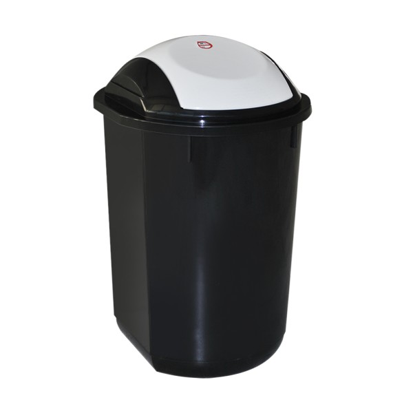 Poubelle basculante noir 50L