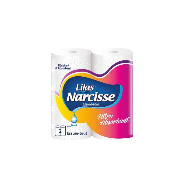 Essuie-tout 2 Rouleaux narcisse