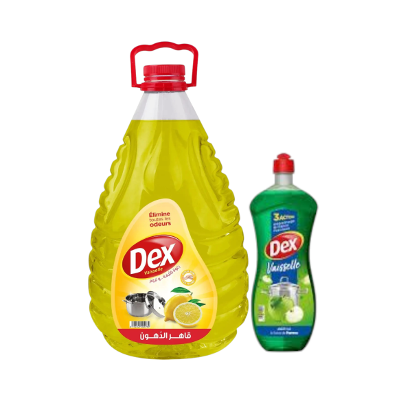 Liquide vaisselle citron 5L + Vaisselle 600ML
